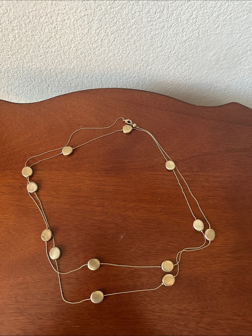 Monet Gold Multi-Strand Disc Necklace